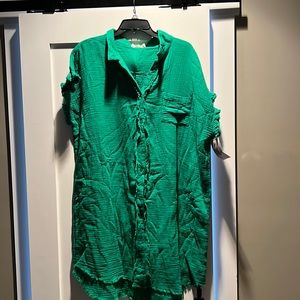 Umgee size XL button up knee length dress. NWT